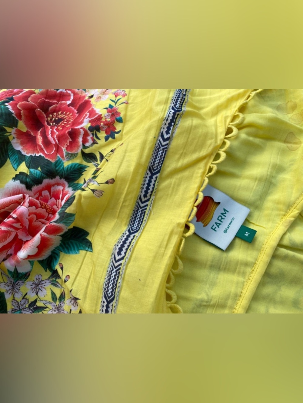 FARM Rio Yellow, Pink & Green Floral Maxi Dress - Picture 2 of 4